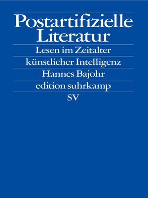 cover image of Postartifizielle Literatur